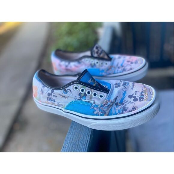 Vans Women’s Shoe Disney Mickey Mouse Minnie Goofy Hawaiian Aloha Sz 8.5 US - Picture 10 of 10